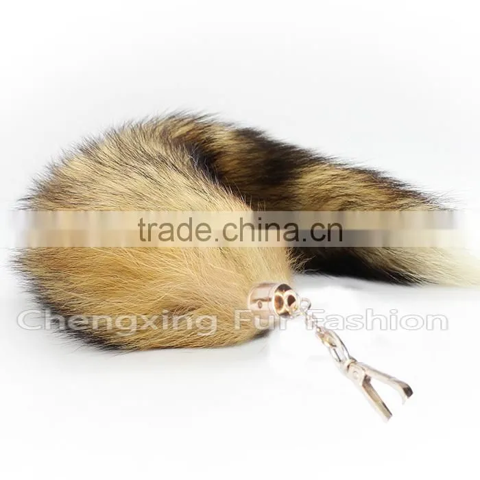CX-R-41 Genuine Fox Fur Tail Key Ring