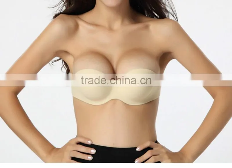 Girl sexy 3/4 thin cup push up invisible bra