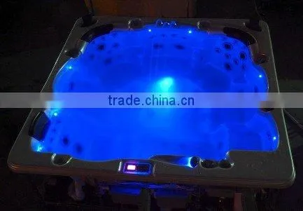 modern aqua outdoor spa