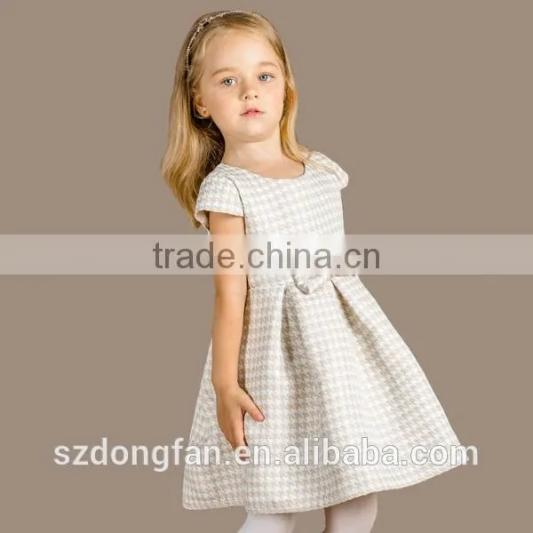 Baby Girls Plaid Cap Sleeve Boutique Dress