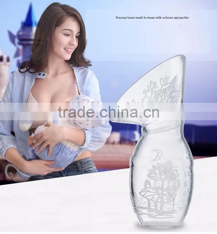New Silicone Breastfeeding Pump/Milk Pump Suction Bottle/Breast milk pump with lid