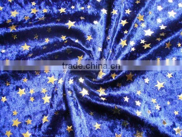 Hot sale 100% polyester bronzed dense velvet fabric for garment,sofa