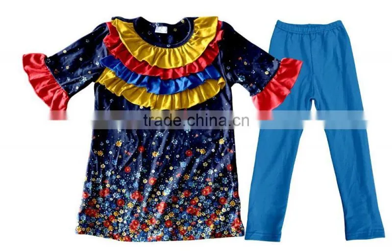 New remake design high quality Halloween clothing sets outfits boutique girl kids clothing