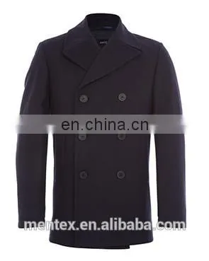 Man's Navy Vintage Pea Coat Heavy-wool-rich 15Winter New Collection