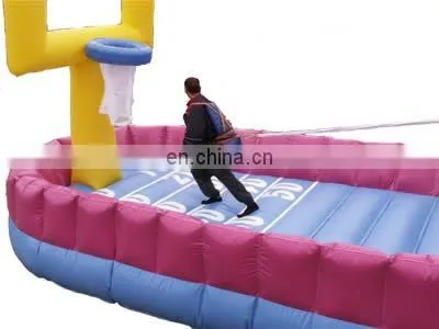 Big jumping inflatable basketball bungee run for sale