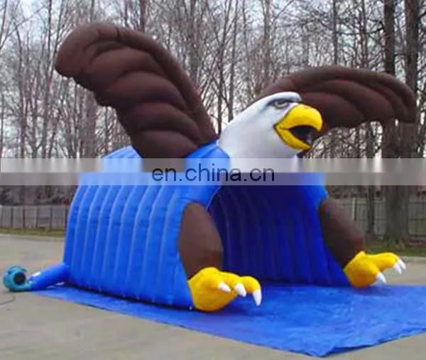 inflatable eagle tunnel football mascot for sports event