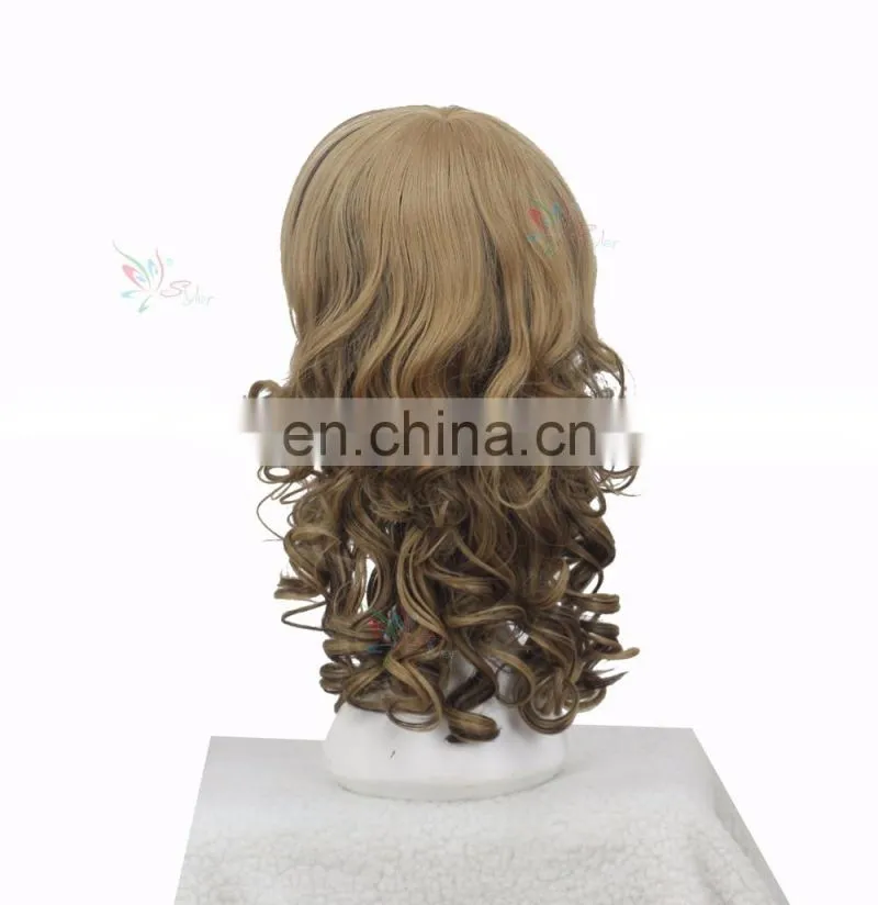 Styler Brand sexy beauty curly hair for asian women cheap ladies synthetic cosplay wigs