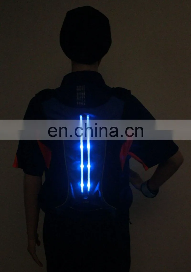 New Arrival LED Flashing Canvas Backpack led light backpack LED Flashing Backpack for Bikers