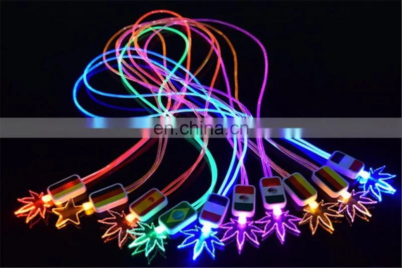 Hot sale custom lanyards promotional led lanyards Led Lights Lanyards