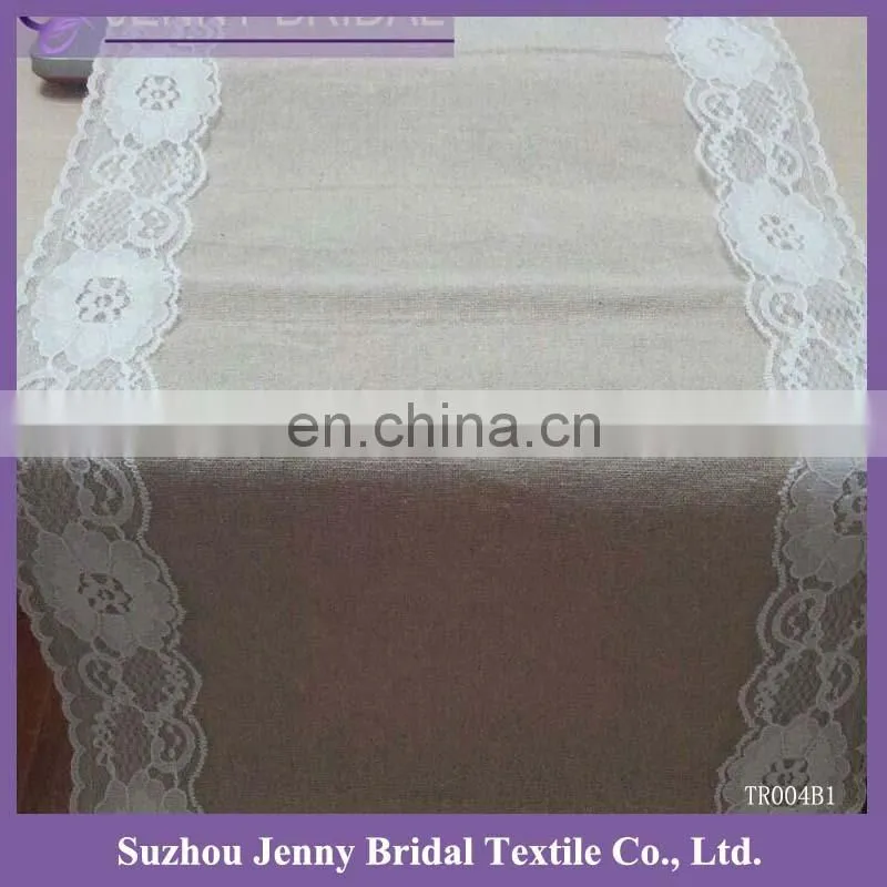 TR016A Jenny bridal hot sale burlap table runner