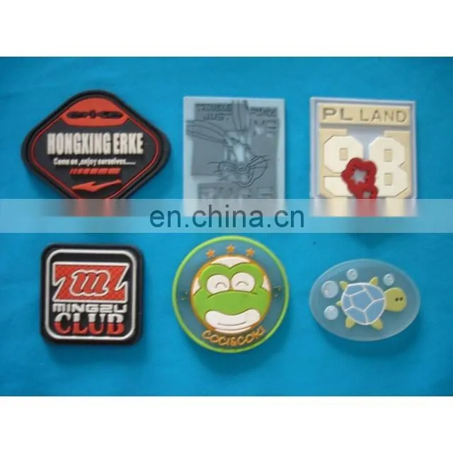 Rubber Patch-3D Transparent Rubber Label Wholesale Cheap Customized engraved Logo 3D Soft Plastic PVC Silicone Rubber Label