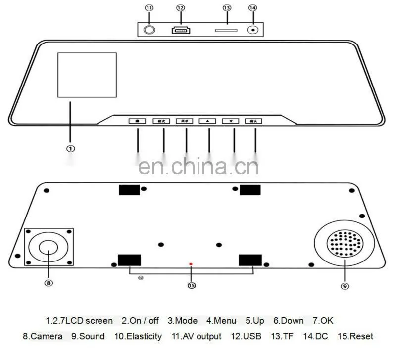 New Arrival Bluetooth Reverse Camera Rearview Mirror