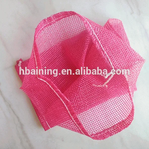 100% PE Raschel Net Mesh Bags for Onions Potatoes
