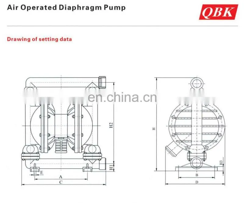 Air Operated Pneumatic Diaphragm Pump QBK