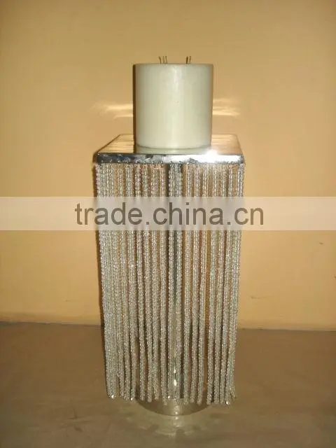 Crystal Hanging Silver Candelabra