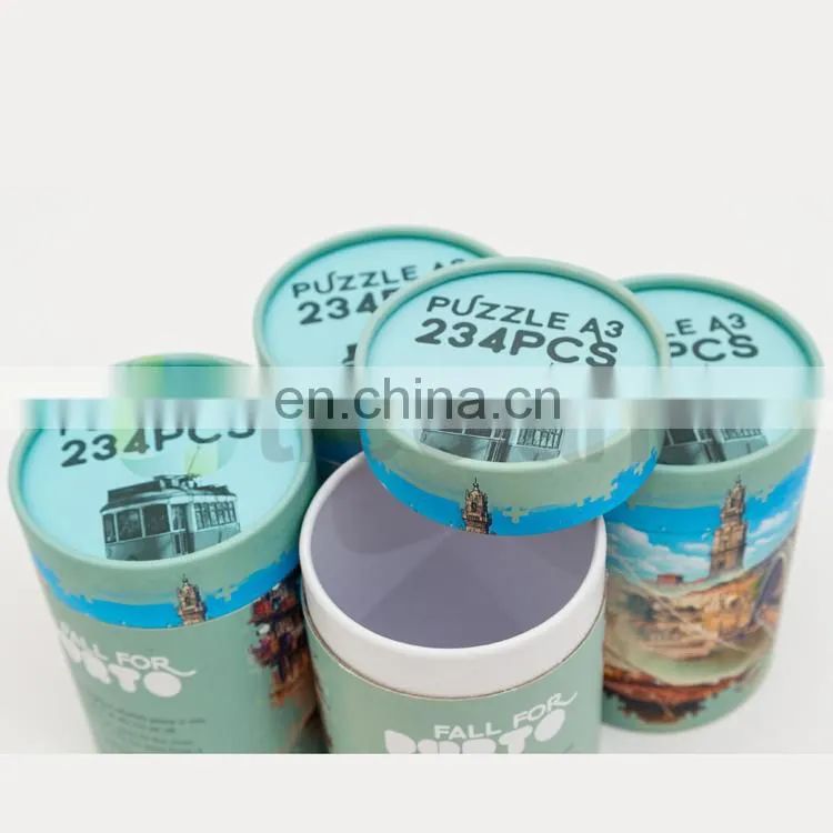 Wholesale Rigid Gift Boxes Paper Tube Box for Puzzle Packaging