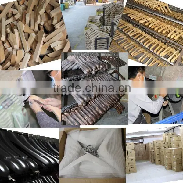 2016 new fashional luxury black wooden hanger for custom