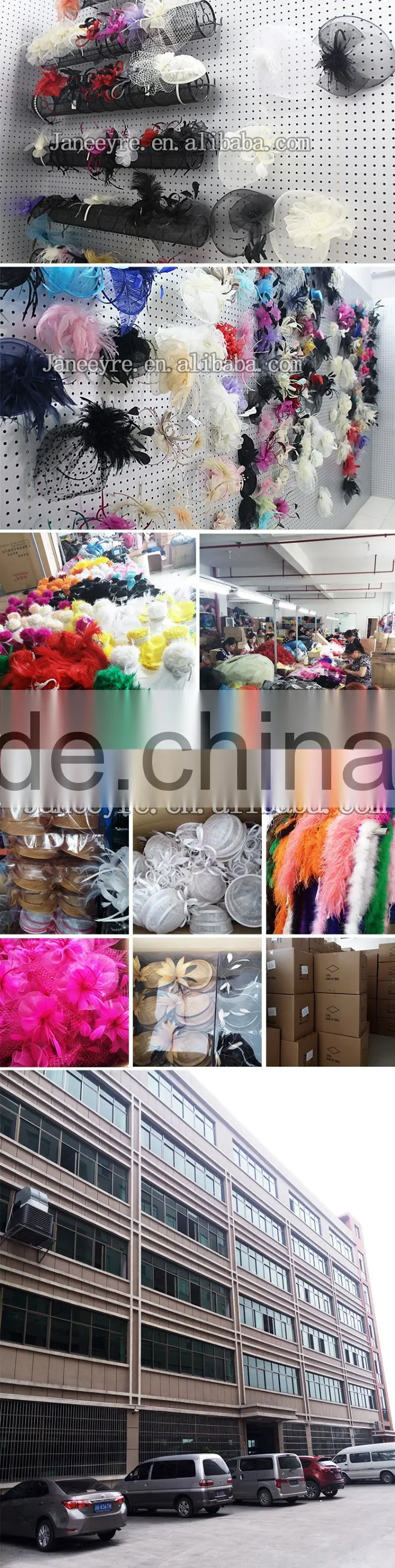 2015 New Design Elegant Church/Races Sinamay Fabric Feather Fascinator Hat
