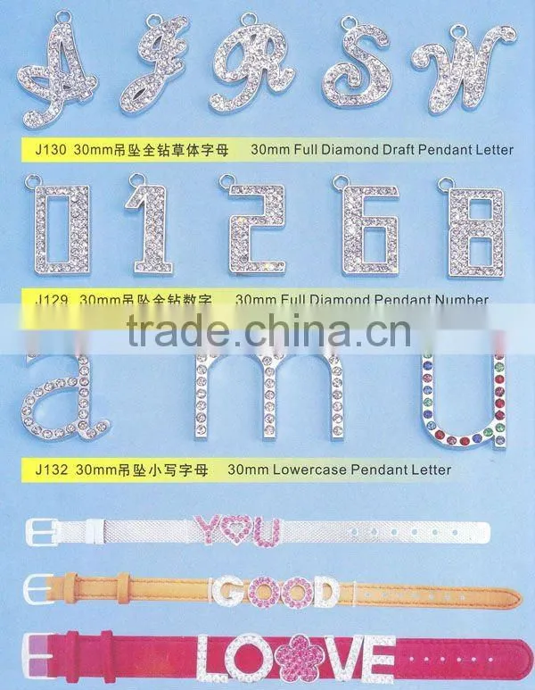DIY rhinestone letter charm ( product catalog 6-10)
