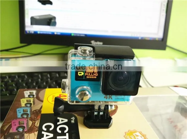 0.95" OLED Front Screen 2.0" LCD Back Screen Dual Screen 4K(3840*2160) Action Camera H3 with WiFi Remote Controlling Via APP