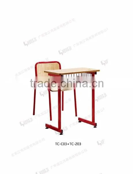 cheap panel top pupil desk and chair TC-C03+TC-Z03-V for primary school student