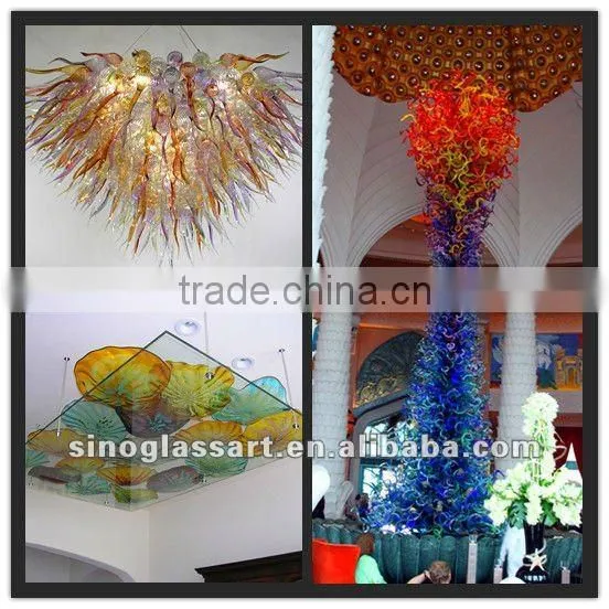 Glass Blown Flower Decoration for Wall Decor