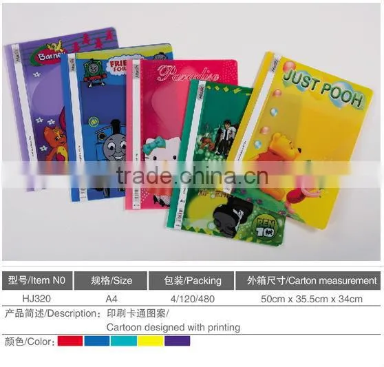 pp/pvc plastic clip report cover a4 office wholesale business clip file folder
