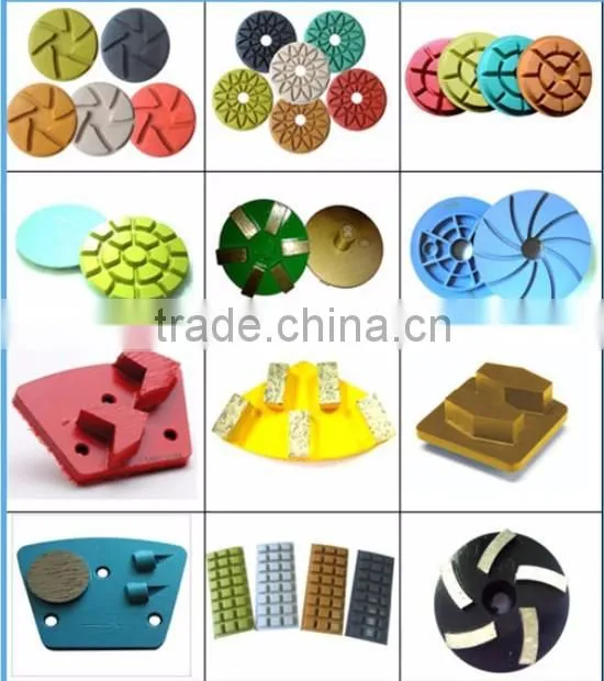 Abrasive concrete floor polishing pads