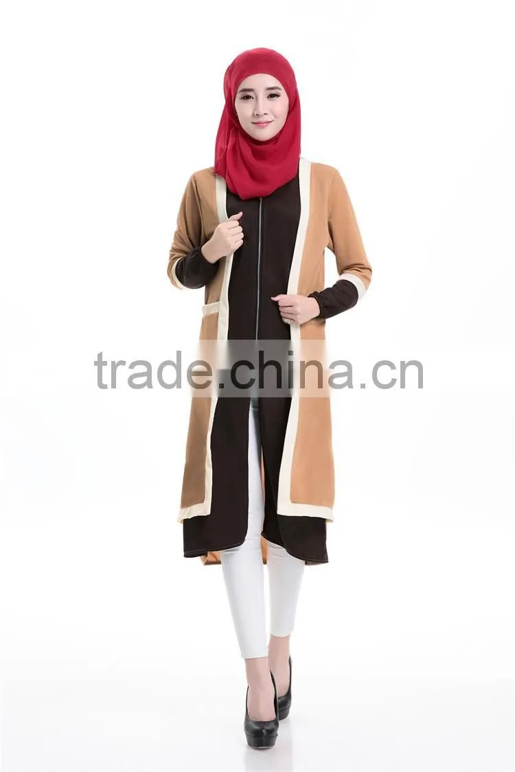 Chiffon shirt long sleeve blouses tops plus size for muslim women clothing B048
