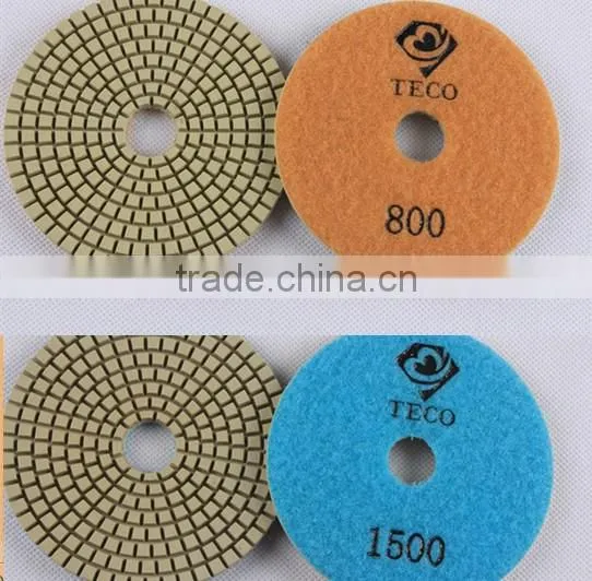 wet polishing pads 4inch x3mm for polishing granite /marble
