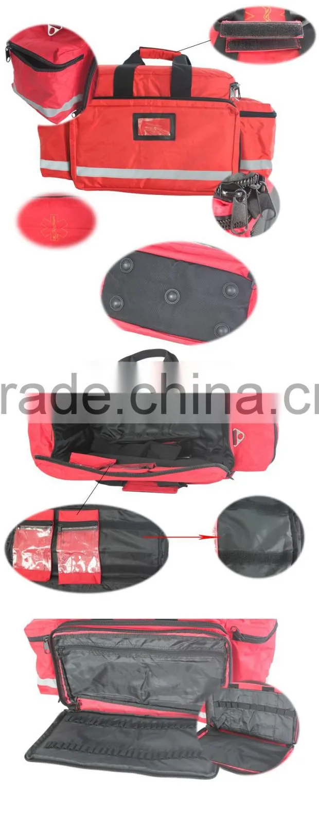 Custom emergency preparedness first aid kit use in camping