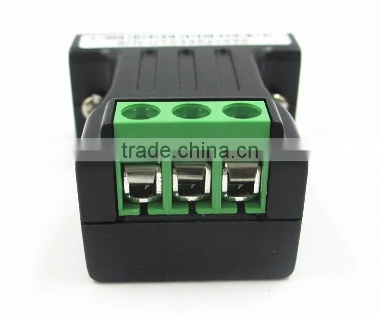 Hight quality super mini RS-232 to RS-485 passive interface converter 485 converter DB9 to 3-wire terminal adapter 1.2km