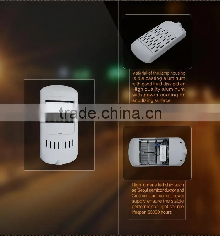 ce rohs approved CCT 5000-5500K led street light fixture with 8-10 meters light pole