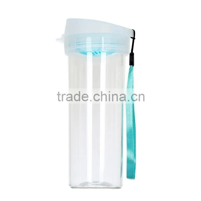 Filter plastic handle tea Water Bottles, Colorful plastic water cup bottle,vacuum cup