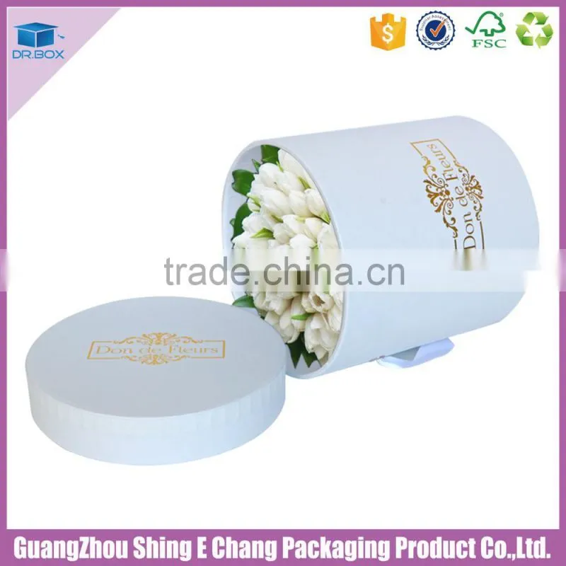 Luxury roses ribbon packaging box,weddding flower box
