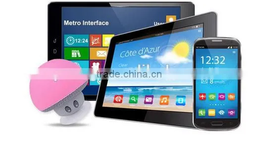 cartoon mushroom head sucker mini portable bluetooth speaker phone tablet bracket outdoor small acoustics For samsung iphone HTC