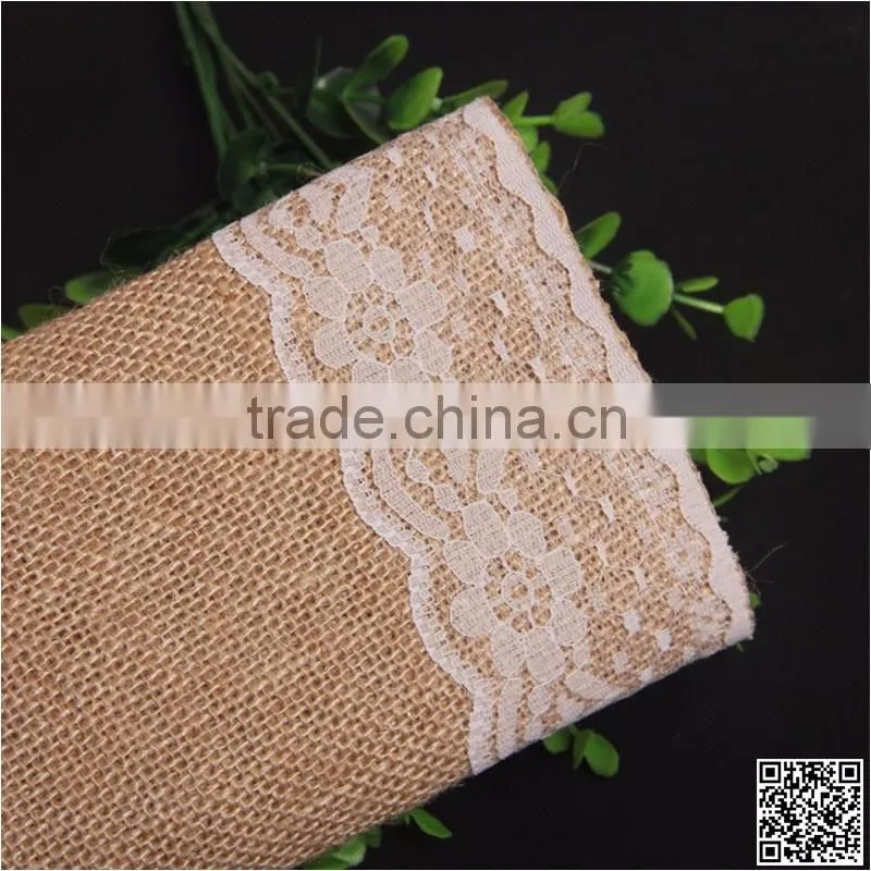 Welcome customized print logo linen fibric gift jewelry bag,small giveaway drawstring bear linen present bag