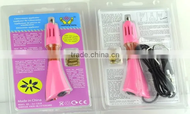 100v-240v pink manual hot fix stones fixing machine ss6-ss34