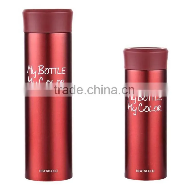 Home Office Business Stainless Steel Vacuum Thermal Dull Polish Warm Travel Mug Cup Bottle