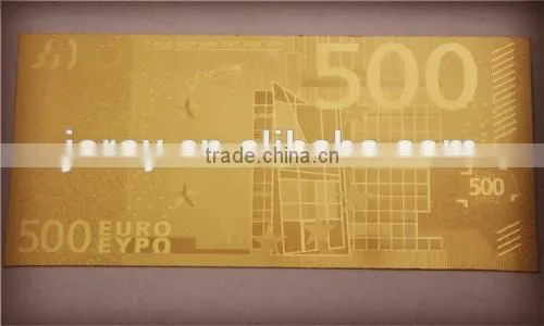 24k gold currency notes euro 500 banknotes