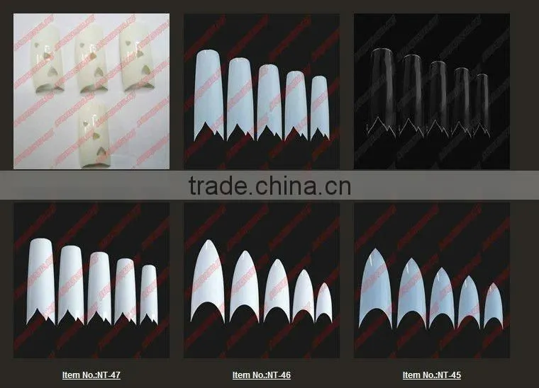 wholesale 100pcs/box&500pcs/bag Natural French Nail Tips False Acrylic Nail Art Tips NT-83/82/85