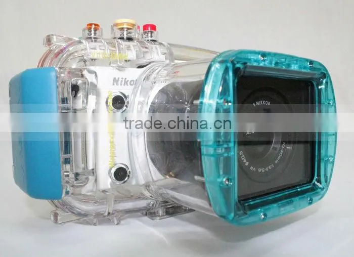 digital waterproof camera case for Nikon V1(l0~30MM), 40m/ 130ft depth underwater camera housing, Nikon Waterproof Camera Case
