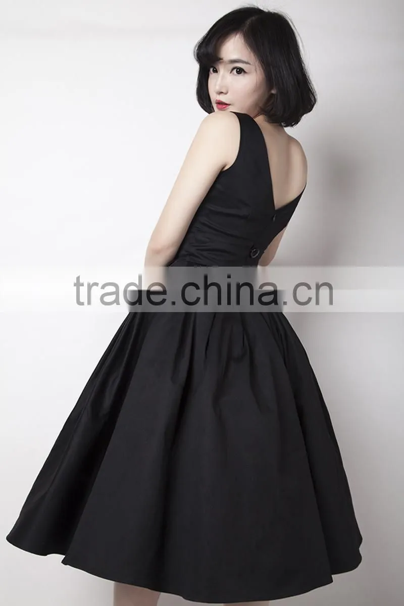 Women's vintage clothing cotton umbrella swing rockabilly dress