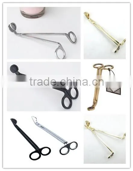 Silver Stainless Steel Candle Wick Trimmer Oil Lamp Scissor Cutter Snuffers