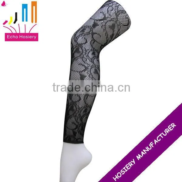 women fishnet footless tights