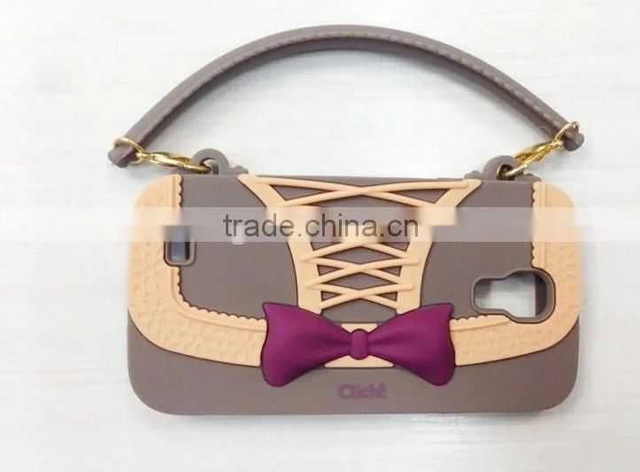 2013 Newest Silicone Bowknot Wallet Fancy Luxury Cell Phone Cases for Sumsung 9300/ 9500/ 7100 "11"