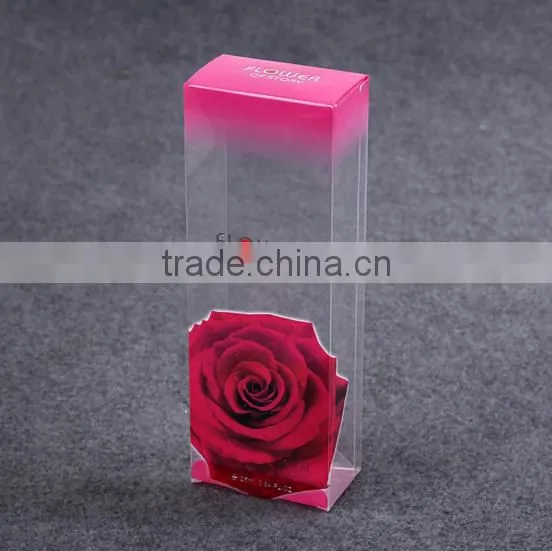 Custom logo transparent plastic gift box