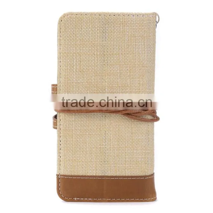 Fabric material cover with moving card slots for universal cellphone
