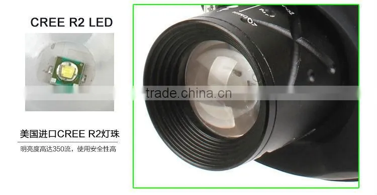 Goread GD17 High bright focusable zoom 1000mAH rechargeable battery R2 LED head Lamp
