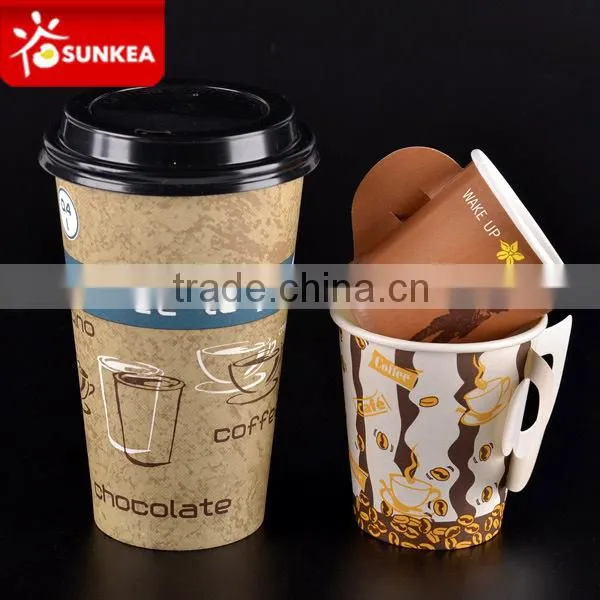 Customize printing various style 8 10 12 oz paper coffee cup